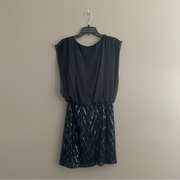 Dress Barn Sequinned Small Blue Formal Dress - Picture 5 of 11